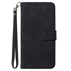 Leather Case Stands Flip Cover Holder Y02B for Samsung Galaxy S20 FE (2022) 5G Black