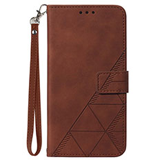 Leather Case Stands Flip Cover Holder Y02B for Samsung Galaxy S20 FE (2022) 5G Brown