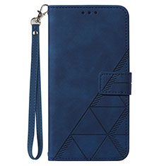Leather Case Stands Flip Cover Holder Y02B for Samsung Galaxy S20 FE 5G Blue