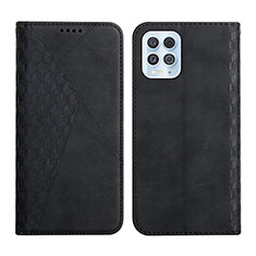 Leather Case Stands Flip Cover Holder Y02X for Motorola Moto Edge S 5G Black