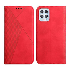 Leather Case Stands Flip Cover Holder Y02X for Motorola Moto Edge S 5G Red