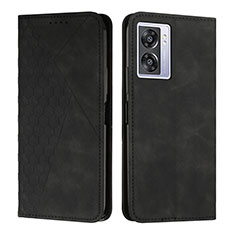 Leather Case Stands Flip Cover Holder Y02X for OnePlus Nord N300 5G Black