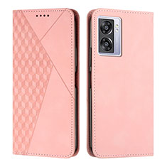 Leather Case Stands Flip Cover Holder Y02X for OnePlus Nord N300 5G Rose Gold