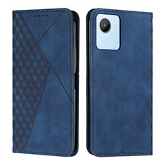 Leather Case Stands Flip Cover Holder Y02X for Realme C30 Blue