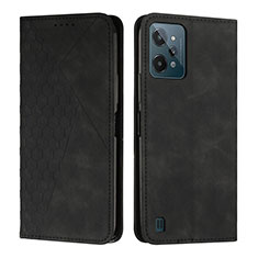Leather Case Stands Flip Cover Holder Y02X for Realme C31 Black