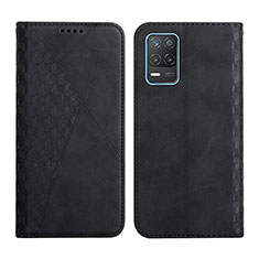 Leather Case Stands Flip Cover Holder Y02X for Realme Q3 5G Black