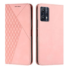 Leather Case Stands Flip Cover Holder Y02X for Realme Q5 5G Rose Gold