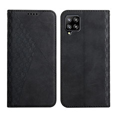Leather Case Stands Flip Cover Holder Y02X for Samsung Galaxy A42 5G Black