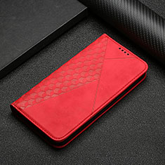 Leather Case Stands Flip Cover Holder Y02X for Samsung Galaxy A51 4G Red