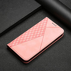 Leather Case Stands Flip Cover Holder Y02X for Samsung Galaxy S20 Rose Gold