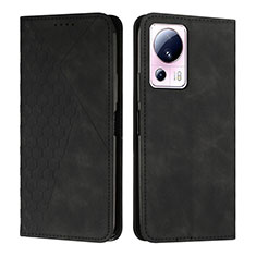 Leather Case Stands Flip Cover Holder Y02X for Xiaomi Mi 12 Lite NE 5G Black