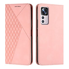 Leather Case Stands Flip Cover Holder Y02X for Xiaomi Mi 12T 5G Rose Gold