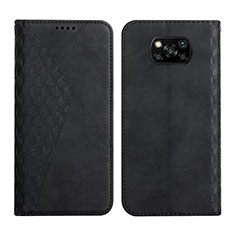 Leather Case Stands Flip Cover Holder Y02X for Xiaomi Poco X3 Pro Black