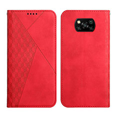 Leather Case Stands Flip Cover Holder Y02X for Xiaomi Poco X3 Pro Red