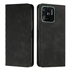 Leather Case Stands Flip Cover Holder Y02X for Xiaomi Redmi 10 Power Black