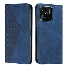 Leather Case Stands Flip Cover Holder Y02X for Xiaomi Redmi 10C 4G Blue