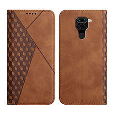 Leather Case Stands Flip Cover Holder Y02X for Xiaomi Redmi 10X 4G Brown