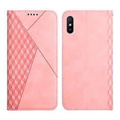 Leather Case Stands Flip Cover Holder Y02X for Xiaomi Redmi 9i Rose Gold