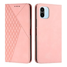 Leather Case Stands Flip Cover Holder Y02X for Xiaomi Redmi A1 Rose Gold