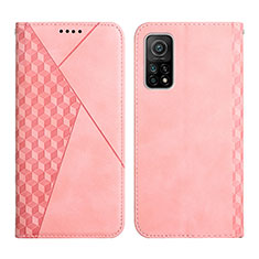 Leather Case Stands Flip Cover Holder Y02X for Xiaomi Redmi K30S 5G Rose Gold