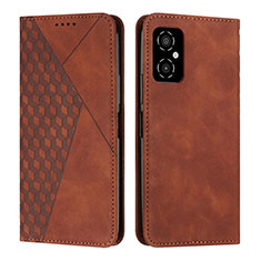 Leather Case Stands Flip Cover Holder Y02X for Xiaomi Redmi Note 11R 5G Brown