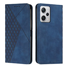 Leather Case Stands Flip Cover Holder Y02X for Xiaomi Redmi Note 12 Pro 5G Blue