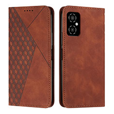 Leather Case Stands Flip Cover Holder Y02X for Xiaomi Redmi Note 12R Pro 5G Brown