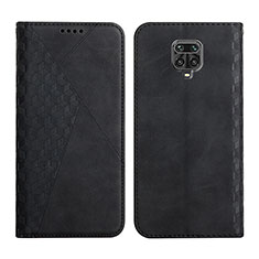 Leather Case Stands Flip Cover Holder Y02X for Xiaomi Redmi Note 9 Pro Max Black