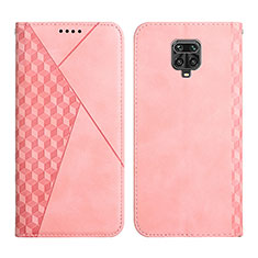 Leather Case Stands Flip Cover Holder Y02X for Xiaomi Redmi Note 9 Pro Max Rose Gold