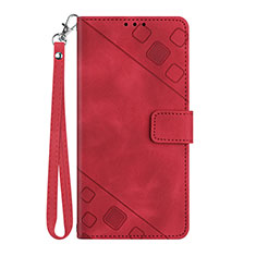 Leather Case Stands Flip Cover Holder Y03B for Huawei Honor 9X Red