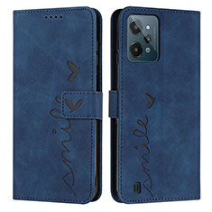 Leather Case Stands Flip Cover Holder Y03X for Realme C31 Blue