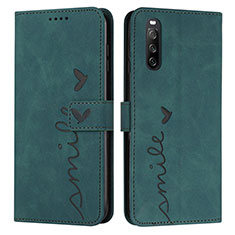 Leather Case Stands Flip Cover Holder Y03X for Sony Xperia 10 IV Green