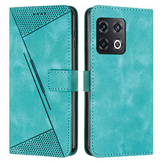 Leather Case Stands Flip Cover Holder Y04X for OnePlus 10 Pro 5G Green