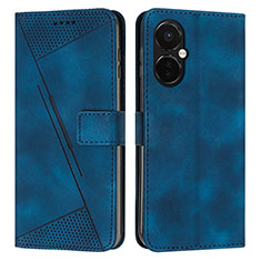 Leather Case Stands Flip Cover Holder Y04X for OnePlus Nord CE 3 5G Blue