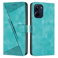 Leather Case Stands Flip Cover Holder Y04X for Realme 10 4G Green