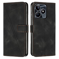 Leather Case Stands Flip Cover Holder Y04X for Realme C51 Black
