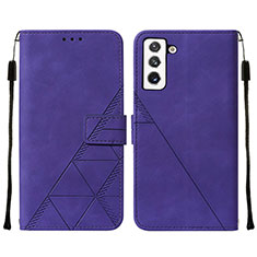 Leather Case Stands Flip Cover Holder Y07B for Samsung Galaxy S23 5G Purple