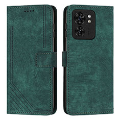 Leather Case Stands Flip Cover Holder Y07X for Motorola Moto Edge (2023) 5G Green