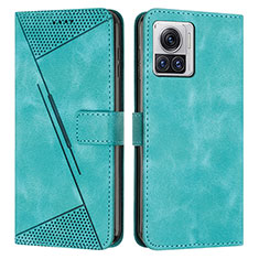 Leather Case Stands Flip Cover Holder Y07X for Motorola Moto Edge 30 Ultra 5G Green