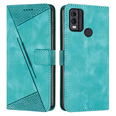 Leather Case Stands Flip Cover Holder Y07X for Nokia C22 Green