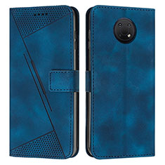 Leather Case Stands Flip Cover Holder Y07X for Nokia G10 Blue