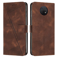 Leather Case Stands Flip Cover Holder Y07X for Nokia G10 Brown