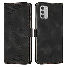 Leather Case Stands Flip Cover Holder Y07X for Nokia G310 5G Black
