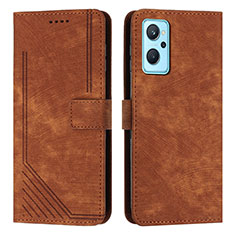Leather Case Stands Flip Cover Holder Y07X for Realme 10 5G Brown
