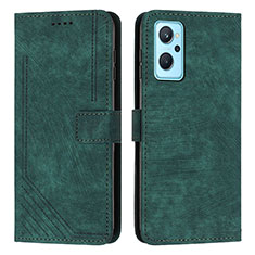 Leather Case Stands Flip Cover Holder Y07X for Realme 10 5G Green