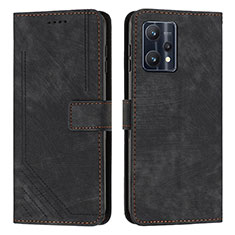 Leather Case Stands Flip Cover Holder Y07X for Realme 9 Pro 5G Black