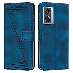 Leather Case Stands Flip Cover Holder Y07X for Realme Narzo 50 5G Blue