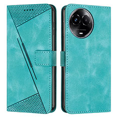 Leather Case Stands Flip Cover Holder Y07X for Realme V50 5G Green