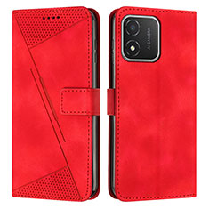 Leather Case Stands Flip Cover Holder Y08X for Huawei Honor X5 Red