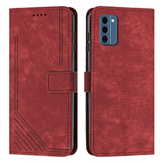 Leather Case Stands Flip Cover Holder Y08X for Nokia C300 Red